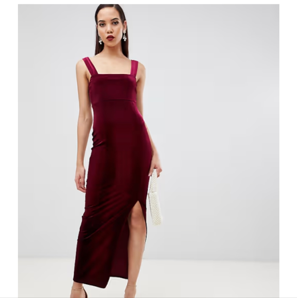 ASOS velvet maxi dress